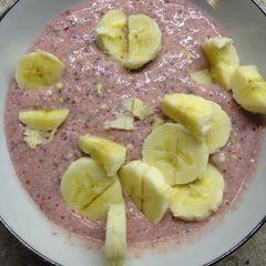 Raw Buckwheat Berry Banana Porridge A picture of Raw Buckwheat Berry Banana Porridge.