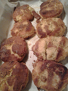 A picture of Coconut egg cakes.