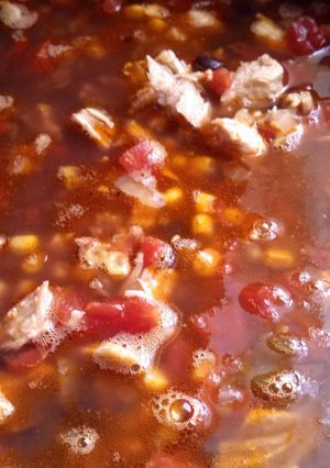 A picture of Chicken Tortilla Soup.