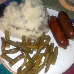 A picture of George spicy sausages..