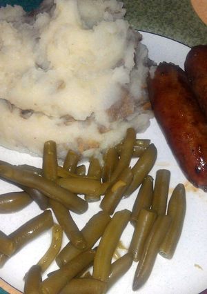 A picture of George spicy sausages..
