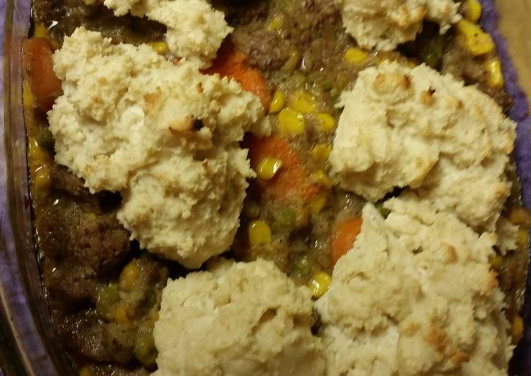 Recipe of Ultimate Beef Pot Pie with Drop Biscuits