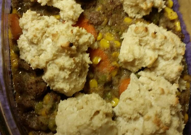 Recipe of Super Quick Homemade Beef Pot Pie with Drop Biscuits