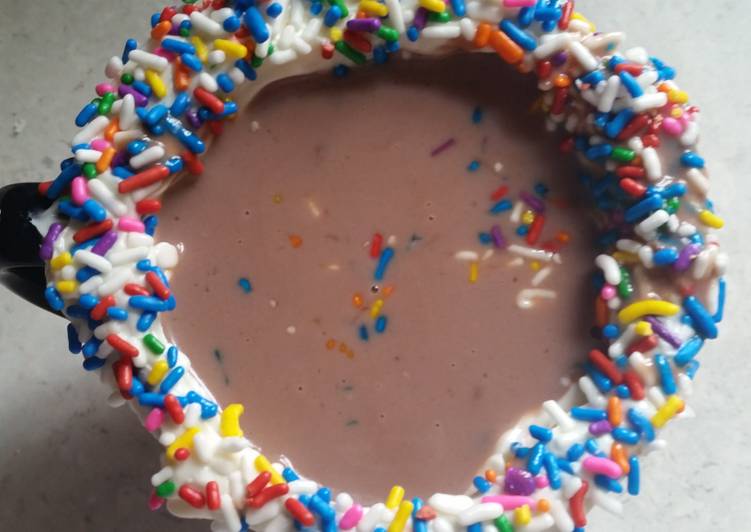 Simple Way to Prepare Homemade Birthday Cake Hot Chocolate