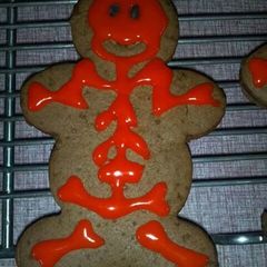 A picture of Halloween Gingerbread Man Skeletons.