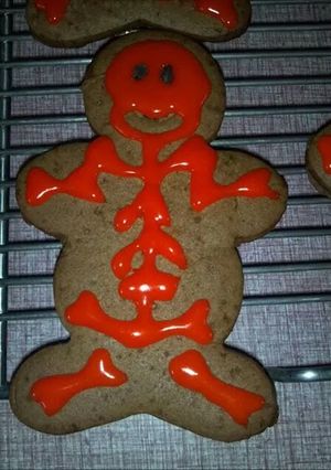 A picture of Halloween Gingerbread Man Skeletons.