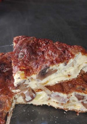 Una foto de Tortilla de hongos