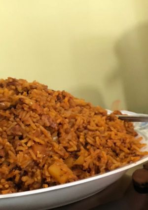 عکسی از دستور عدس پلو