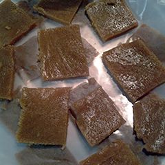 A picture of KAJU KATLI OR KAJU BARFI.