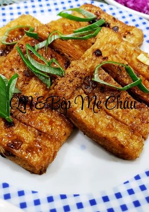 Hình của món Sườn chay khìa sốt tiêu đen.