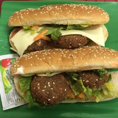 A picture of Dill Leaves Falafel Sandwich.