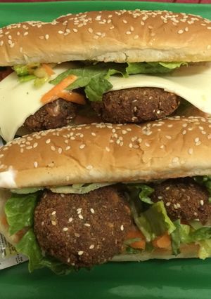 A picture of Dill Leaves Falafel Sandwich.