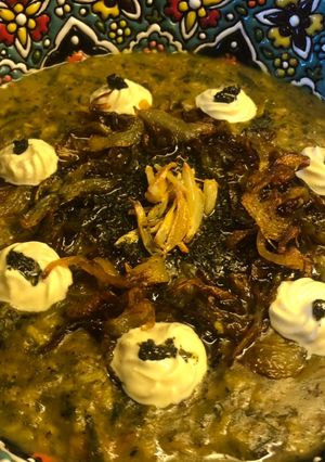 عکسی از دستور آش جو با گوشت 😍😍😍😍