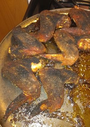 A picture of Baked chicken wings.