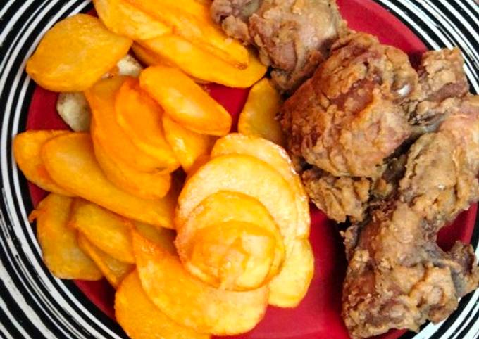 Isa's fried chicken and potatoes #5threcipe