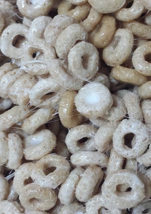 A picture of 5 min. Healthier Cheerios crispy treats.