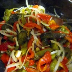 A picture of roasted pepper salad.