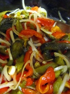 A picture of roasted pepper salad.