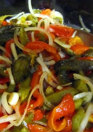 A picture of roasted pepper salad.