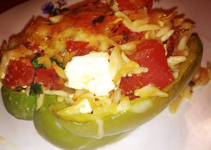 Easiest Way to Prepare Speedy Greek Style Stuffed Peppers