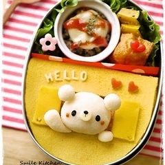 A picture of Window Omurice for a Character Bento.