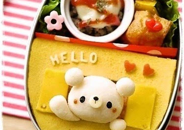 Recipe of Perfect Window Omurice for a Character Bento