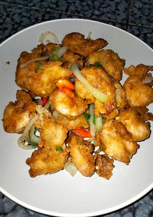 Foto resep Udang crispy gurih pedas
