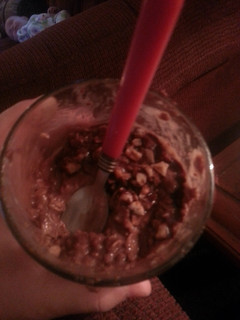 A picture of Cookie batter oatmeal.