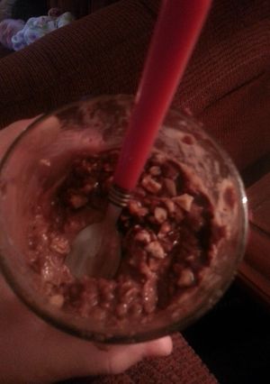 A picture of Cookie batter oatmeal.