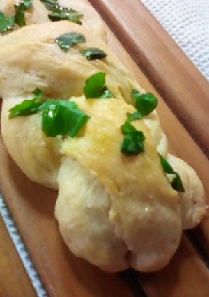 Una foto de Trenza salada con albahaca 🍀┏(^0^)┛