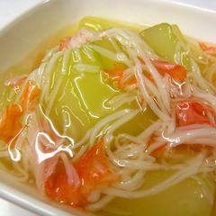 A picture of Thick Cucumbers in Ankake (Thick Sauce).
