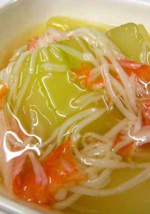 A picture of Thick Cucumbers in Ankake (Thick Sauce).