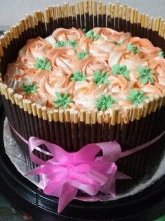 Foto resep Pocky rose pondan premix sponge cake
