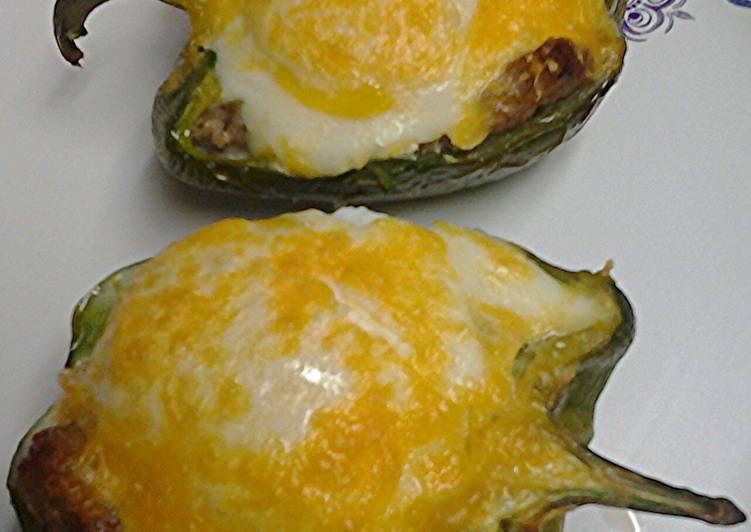 Simple Way to Make Super Quick Homemade Stuffed breakfast peppers