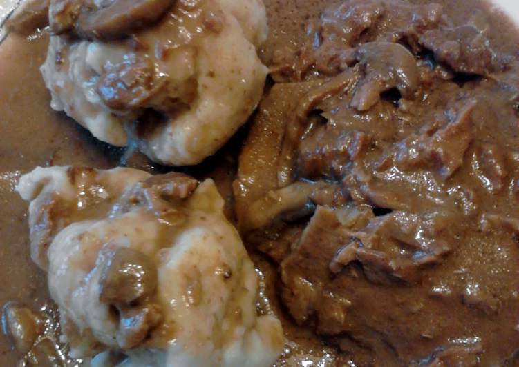 Recipe of Homemade Beef with Mushroom Gravy