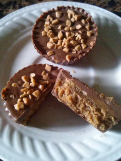 A picture of Peanut butter toffee cups.