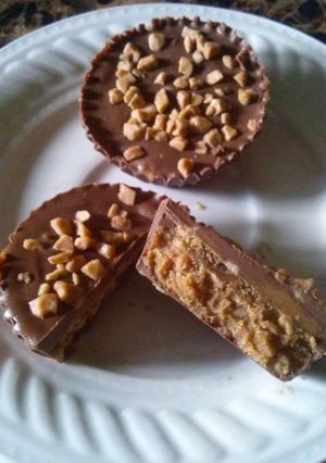 A picture of Peanut butter toffee cups.