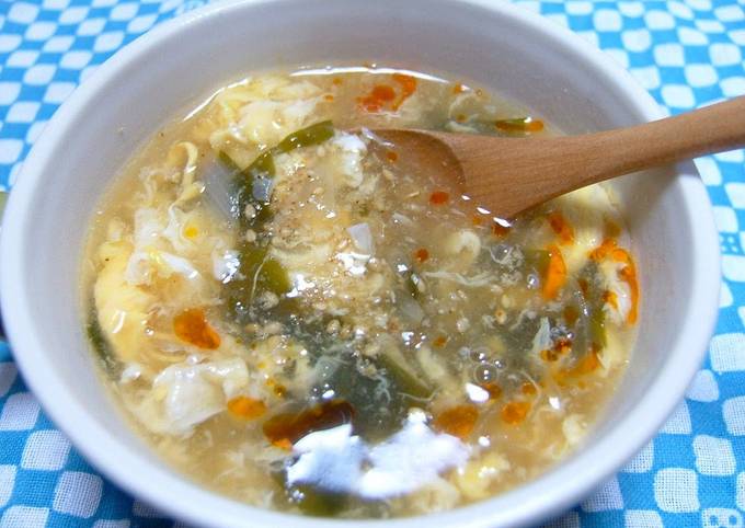 Taiwanese Hot and Sour Soup Made with the Cooking Liquid