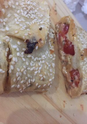 Una foto de Calzone caprese