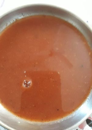 A picture of Gur Tomato Carrot Soup.