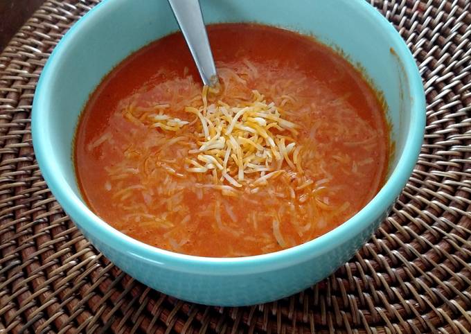 Recipe of Homemade Roasted red peppers soup