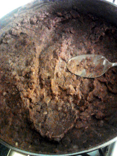 A picture of Refried Beans ... My Version.