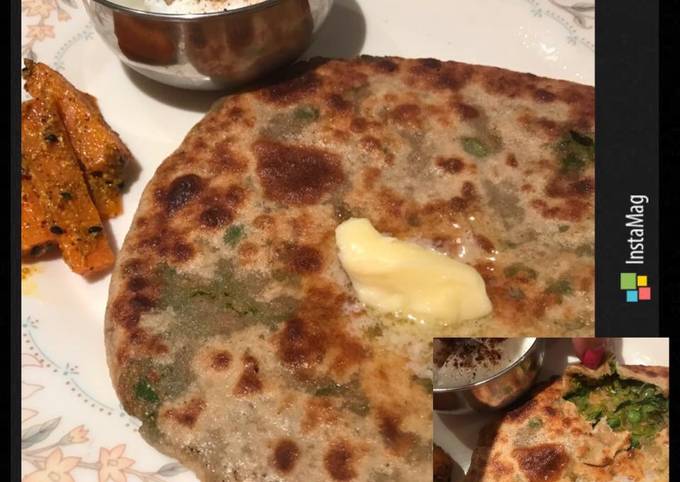 Hare chane ka parantha