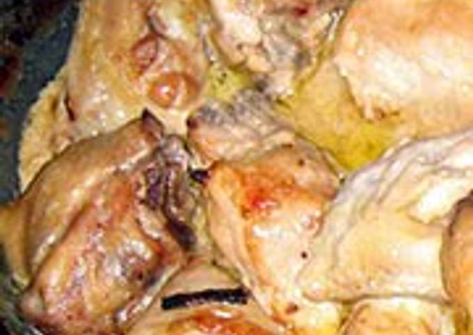 Recipe of Homemade chicken with onion soup and wiping cream