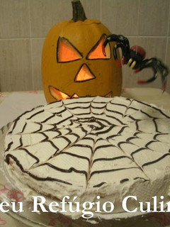 Foto de Bolo de Laranja com Teia de Aranha