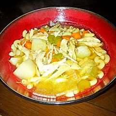 A picture of DJ one's Harty Chicken Soup.