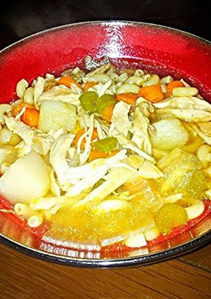 A picture of DJ one's Harty Chicken Soup.