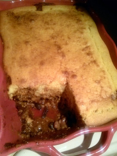 A picture of Chili and Corn Bread Casserole.