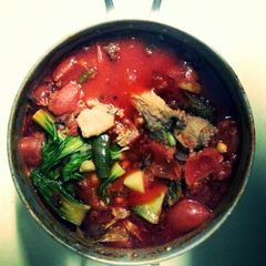 A picture of Nuevo Latino Fusion: Southeast Asian Mexican Pork Rib Puchero.