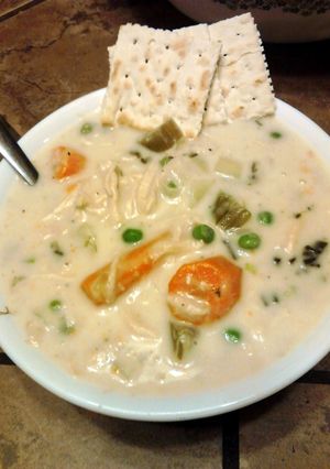 A picture of Chicken & Dumplings with creamy variation FC.